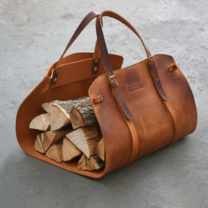 Survival Gear Pull Up Leather Log Carrier