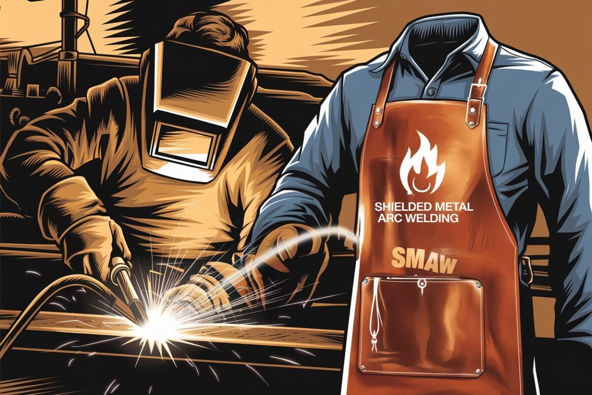 What is the Usage of Leather Aprons in SMAW?