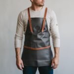 Noble 1 Pocket Charcoal Crazyhorse Leather Apron