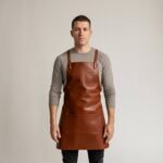 Grayson 2 Pocket Brown Cowhide Leather Apron
