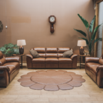 Decorative Floor Piece Cowhide Leather Rug