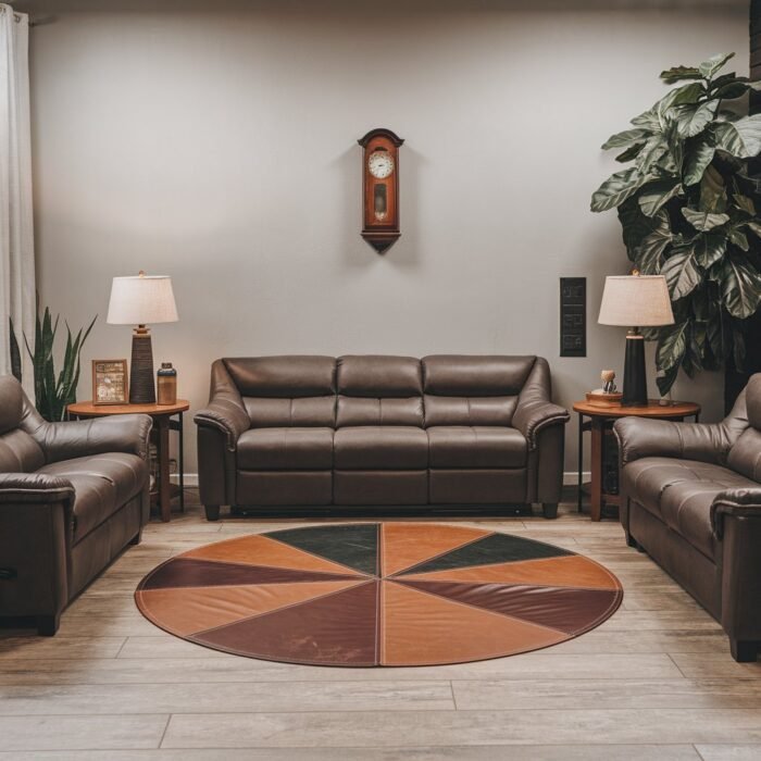Premium Home Feature Cowhide Leather Rug