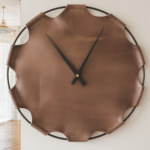 Luxe Industrial Retro Leather Wall Clock