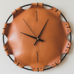 Bohemian Tan Artistic Leather Wall Clock