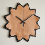Modern Minimalist Aesthetic Leather Wall Clock