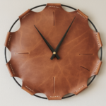 Eclectic Touch Retro Leather Wall Clock