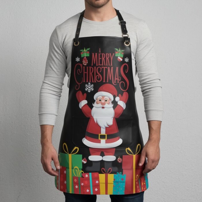 Merry Maker Black Crazy Horse Leather Apron - Image 1