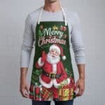 Holiday Spirit Green Crazy Horse Leather Apron