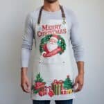 North Pole White Crazy Horse Leather Apron