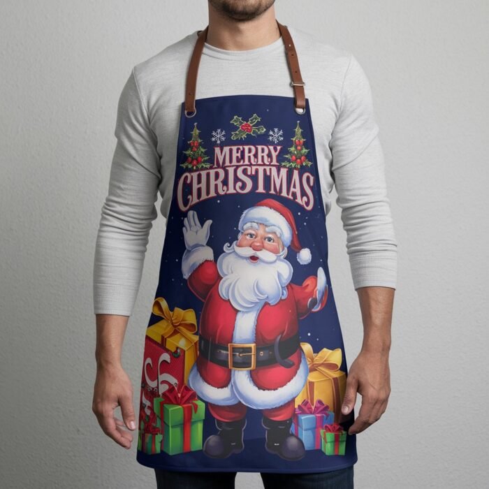 Yuletide Artisan Blue Crazy Horse Leather Apron - Image 1