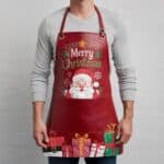 Christmas Red Eve Crazy Horse Leather Apron