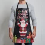 Winter Wonderland Black Crazy Horse Leather Apron