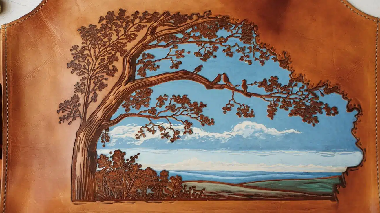 "Mastering Edge Painting on Leather Aprons