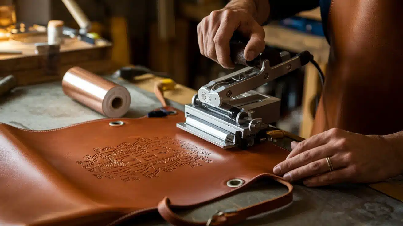 The Art of Foil Stamping on Leather Aprons