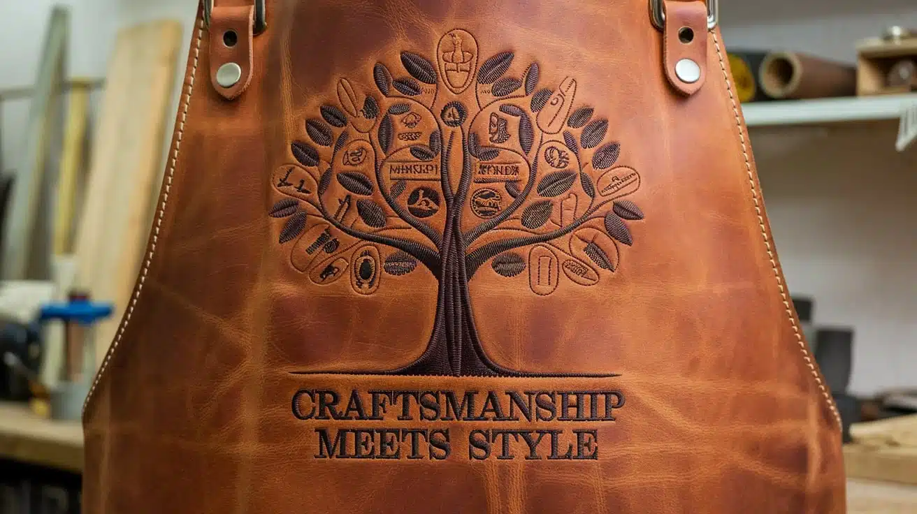 Direct Embroidery on Leather Aprons: Craftsmanship Meets Style