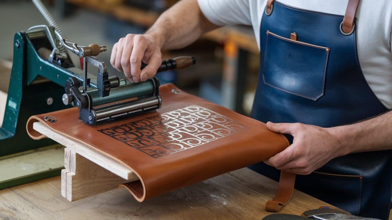 The Art of Foil Stamping on Leather Aprons