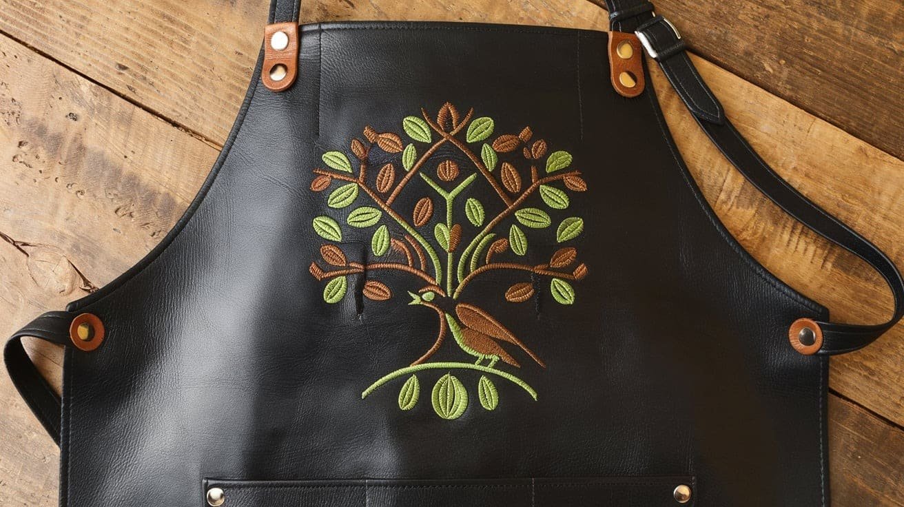 Direct Embroidery on Leather Aprons: Craftsmanship Meets Style