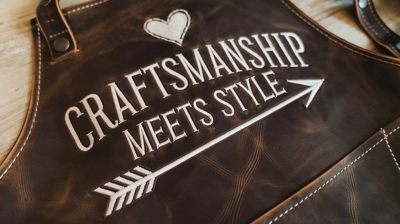 Direct Embroidery on Leather Aprons: Craftsmanship Meets Style