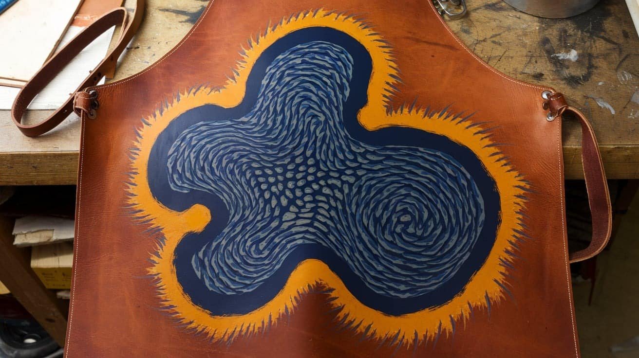 "Mastering Edge Painting on Leather Aprons