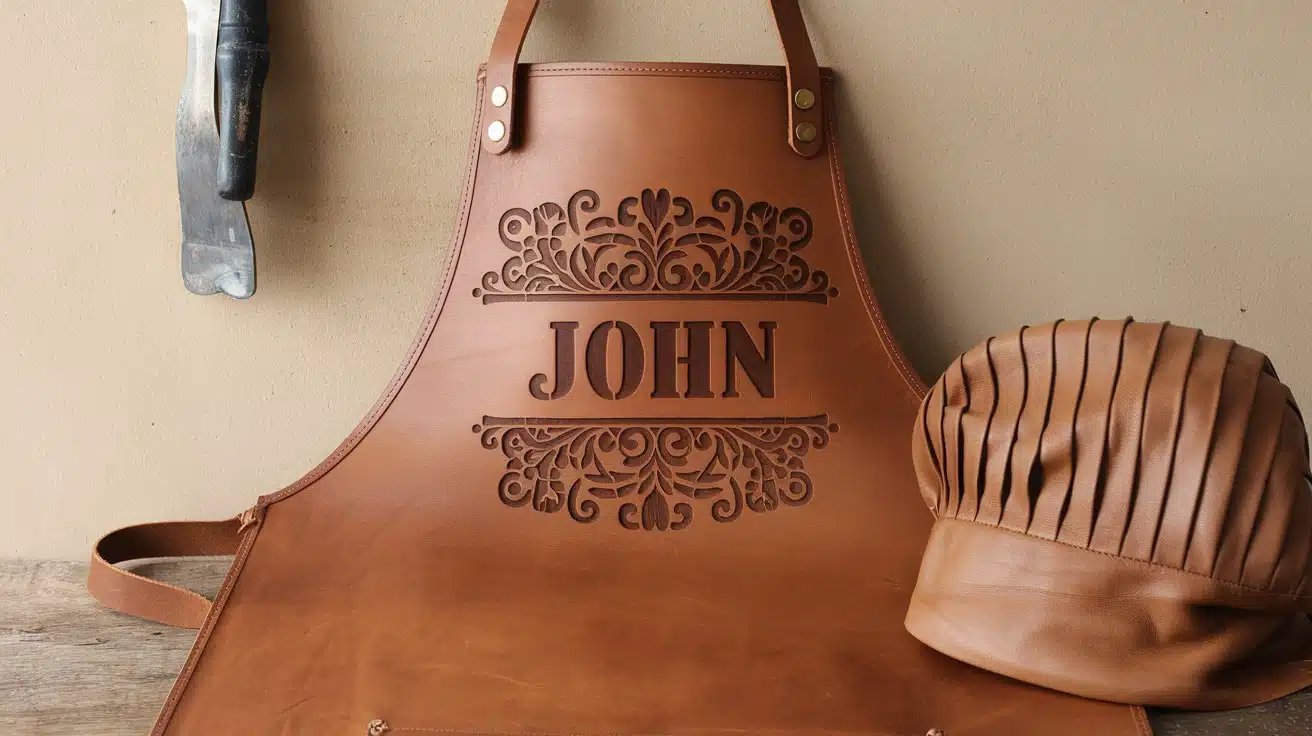 The Art of Personalization: Laser Cut Names on Leather Aprons