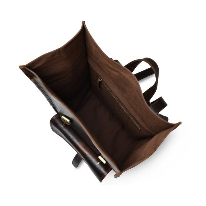 15 Leather Rolltop Backpack for Men-Premium Travel & Laptop Bag2