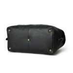 Black Leather 40L Duffle Bag-Custom Weekender Carry-On-Perfect Gift for Him