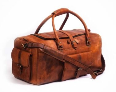 Custom Leather Travel Bag-Weekender & Carry-On for Men-Great Christmas Gift