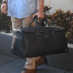 Men’s Leather Duffel Bag with Shoe Compartment