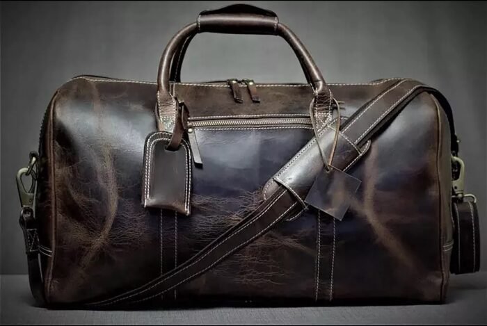 Full Grain Leather Travel Duffle Bag