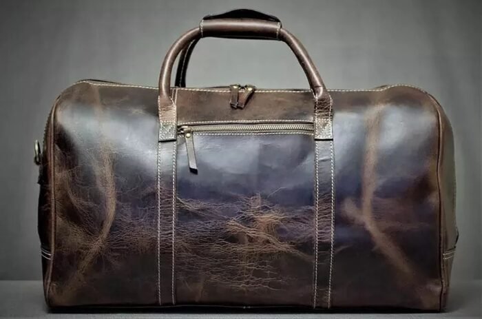 Full Grain Leather Travel Duffle Bag
