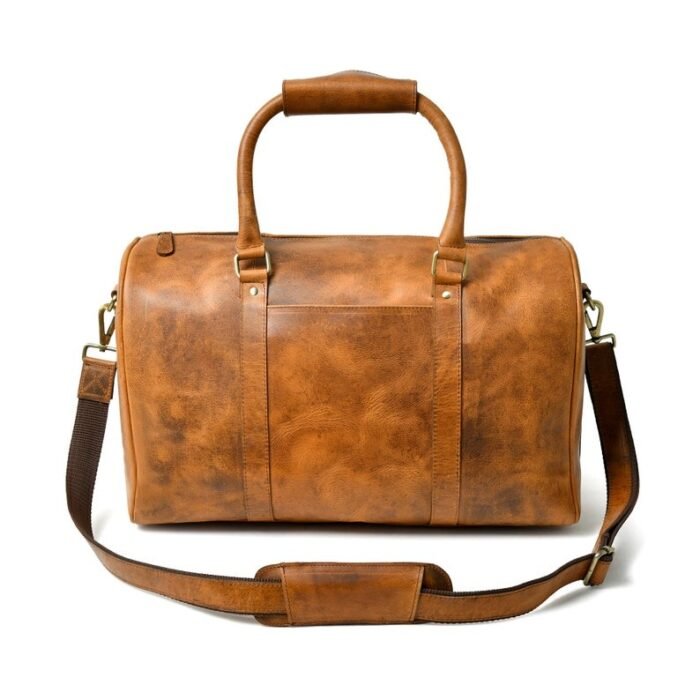 High-Quality Leather Duffel Bag-Brown Gym & Travel Bag-Personalized Gift for Him