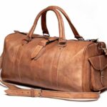 Leather Duffle Bag Men Travel Genuine Gym Luggage Overnight Vintage Weekender