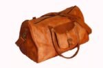 Leather Overnight Bag Vintage Luggage Travel Weekender Duffel
