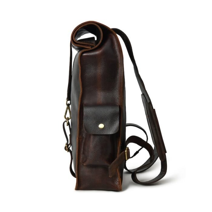 Leather Rolltop Backpack-Custom Laptop & Travel Bag for Men & Women