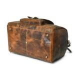 Leather Travel Duffle Bag with Shoe Pocket