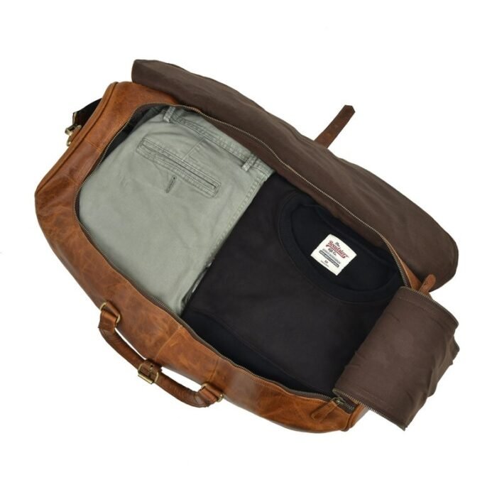 Leather Weekend Custom Large Duffle Bag for Men’s Travel & Vacations
