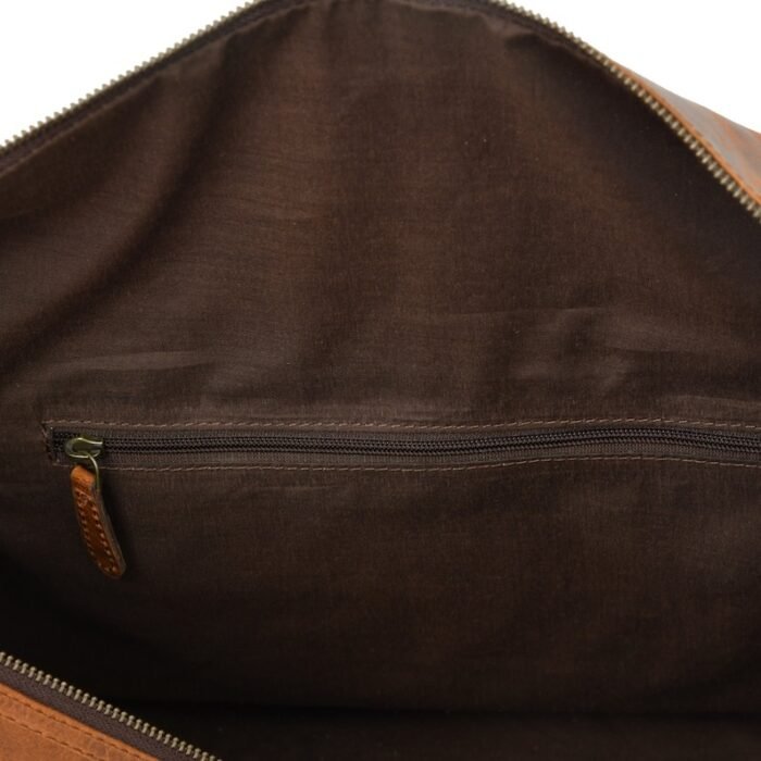 Leather travel bag for men-Handmade Brown Weekender