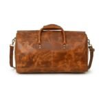 Leather travel bag for men-Handmade Brown Weekender