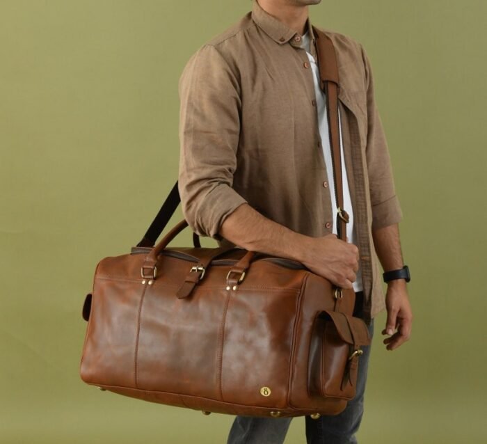 Personalized Embossed Leather Bag-Best Travel Gift for Men