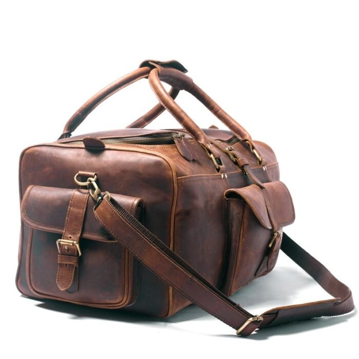 Personalized Leather Duffle & Weekender Travel Carry-On Luggage