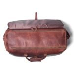 Engraved Leather Duffle Bag for Men | Personalized Travel Weekender Bag