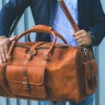Handmade Men's Leather Weekend Duffle Bag