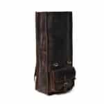 Handcrafted Laptop Backpack - Personalized Leather Roll top Crossbody Travel Bag - Image 4
