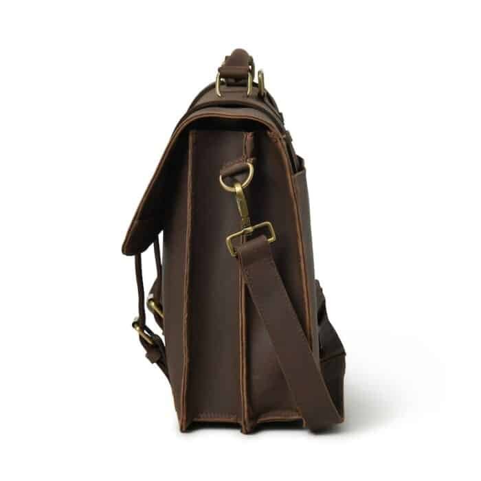 Personalized Leather Messenger Bag for 15" Laptop - Premium Leather Satchel Briefcase - Image 3
