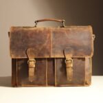 Myers Personalized Vintage Leather Messenger Bag & Briefcase for Men