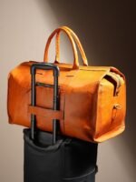 "Personalized Full-Grain Leather Duffle Bag | Weekender & Travel Bag