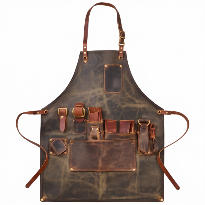 HeritageCraft Premium Leather Bar Apron - Image 1